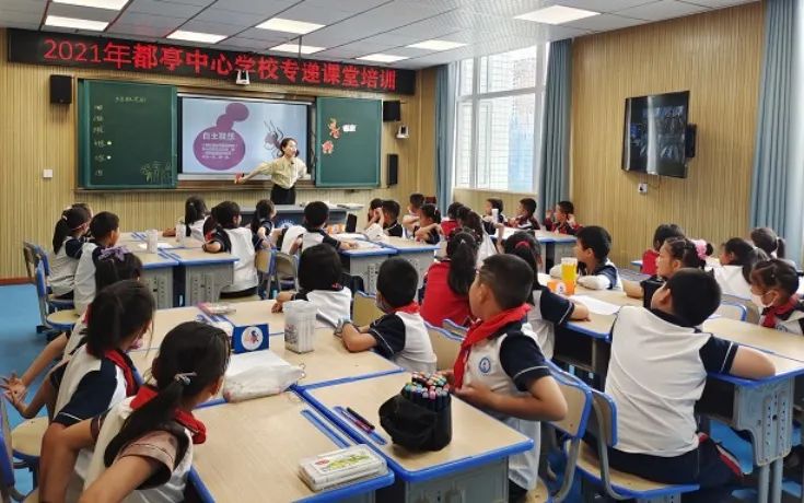 榨木小學、都亭一小的師生通過“專遞課堂”上美術(shù)課.jpg